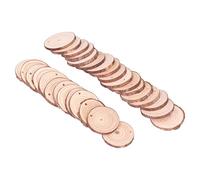 Sonew 30 Pcs Pine Wood Chips for DIY Crafts Painting and Decorating - Round Wood Circles with Pre-Drilled Holes