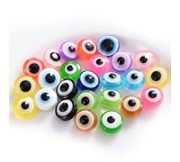Sonew 300pcs Flat Round Eye Beads 6x8mm DIY Handcraft Eye Beads for Unique Jewelry Making Projects