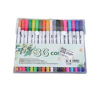 Sonew 36 Colors Dual Tip Markers with Flexible Fiber Brush Tips -, Professional Quality Watercolor Pens for Artists and