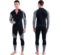 Sonew 3mm Neoprene Front Zip Full Body Wetsuit for Men - Ideal for Diving, Snorkeling, Swimming and Surfing (XXL)