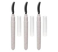 Sonew 3pcs Silicone Eyelash Mascara Brushes, Portable Eyebrow Spoolie Brush Lash Separating Brush with Dust Cover, White