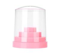 Sonew 48 Holes Nail Drill Bits Holder, Nail Art Plastic Drill Stand for Nail Art Drill Bit Organizer Box Holder(Pink)