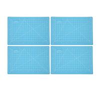Sonew 4Pcs Blue Cutting Mat Non-Slip Self-Recovery Craft Pad for Rubber Stamp Engraving