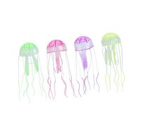 Sonew 4PCS Eco-Friendly Silicone Fluorescent Simulation for Aquarium Decoration - Floating Artificial Fish Tank with Luminous Effect and Multiple Colors