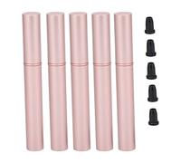 Sonew 5 pcs Empty Eyeliner Tubes, 4ml Aluminum Metal Portable Eyelash Growth Liquid Bottle, Beauty Makeup Refillable Container