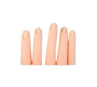Sonew 5 PCS Nail Art Practice Fingers, Portable Silicone Fake Fingers for Nail Art Training with Different Sizes, for Beginners Enthusiasts Salon Artists Display Practice