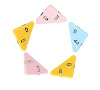 Sonew 5pcs Triangular Clips Portable Document Holders for Notes, Test Papers & Books (Colorful)