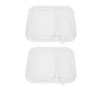 Sonew 6 Pcs Clear Hard Shell Zipper Case Set Transparent Water Proof Crush Resist Hard Organizer Pouches Travel Storage Cases with Dual Zippers for Makeup Toiletries Office Suppl (6pcs)