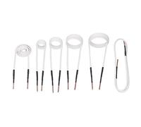 Sonew 6 Pcs Induction Heater Coil Kit, 2.5mm Brass Coils 20 30 40 50mm with Forming Flat Type for Various Applications