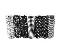Sonew 7 Pcs 25 * 25cm Cotton Fabric, Squares Pre Cut Fabric for Sewing Quilting Crafting (25 * 25)