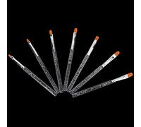 Sonew 7pcs Gel Nail Art Pen, Professional Nail Extension Brush with Transparent Non Slip Handle for Manicure Gel Design