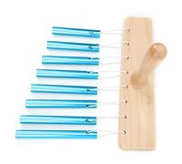 Sonew 8- Chimes Single Row ’s Percussion Instruments with Hammer - Safe Educational Toy for Early Music Learning () (Blue)