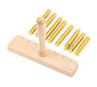 Sonew 8- Chimes Single Row ’s Percussion Instruments with Hammer - Safe Educational Toy for Early Music Learning () (Gold)