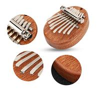 Sonew 8 Keys Portable Thumb Piano with Heart-Shaped Musical Instrument Acrylic Decoration Gift (oval log)