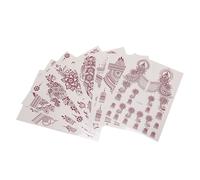 Sonew 8 Pcs Lace Temporary Stickers, Body Art Stickers with Intricate Indian Motifs, for Wedding Party Festival Cultural Celebration