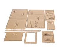 Sonew 8Pcs Acrylic Template Short Wallet Multi Slot Leather Pattern Craft Tools for Unique Creations