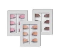 Sonew 9 Pairs Replacement Eyelids, Practice Removable Eyelids with Double Layer Eyelashes for Mannequin Head