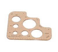Sonew Acrylic Template Transparent Round Ruler Stencil Cutting Tools with Protective Film for Crafting Gifts