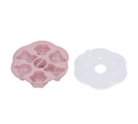 Sonew Adorable Bear Cat Silicone Ice Cake Pudding Tray with Lid for Home Kitchen Green (Pink)