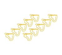Sonew Adorable Foot-Shaped Metal Clips - 100pcs Cute & Portable -Slip Clips for Office & Craft Projects - Red (Yellow)
