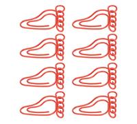 Sonew Adorable Foot-Shaped Metal Clips - 100pcs Cute & Portable -Slip Clips for Office & Craft Projects - Red (Red)