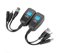 Sonew Balun, 2Pcs Vedio Passive HD CVI TVI AHD Passive Power Video Audio Balun Transceiver Easy Installation