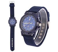 Sonew Blue Military Style Electronic Analog Wrist Watch with Durable Nylon Strap for Daily and Outdoor Use