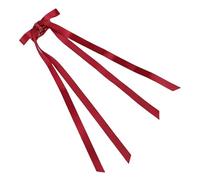 Sonew Bow Hair, Seamless Closure Strong Fixation Creative Bow Shaped Hair Accessory, with Vibrant Red Hue, for Polished Hairstyle Secure Hold Without Pulling