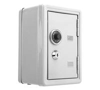 Sonew Children Mini Key Money Box, Secure Safe with Code Wheel for Kids, Metal, 18x12x10cm, Simulation Safe, Suitable for Home Office (Ivory White)