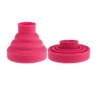 Sonew Collapsible Hair Dryer Diffuser, Portable Travel Folding Silicone Diffuser Attachment for Blow Dryer, with Heat Design for Curls and Straight Ha (Rose red)