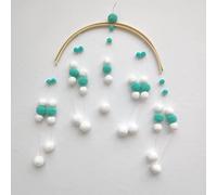 Sonew Crib Mobile Wooden Wind with Soft Felt Balls - Charming Nursery Decor for Boys and Girls