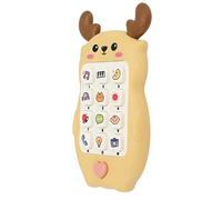 Sonew Cute Interactive Phone Toy with Music & Lights - Early Educational Chewable Smartphone for Infants (Yellow)