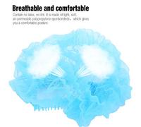 Sonew Disposable Bouffant Cap, 100PCS Blue Non Woven Hair Shower Cap, Prevent Falls in Food, Light & Soft Polypropylene, Elastic Design, Ideal for Brow Tattooing,Restaurants, Healthcare