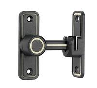 Sonew Door Latch, Sliding Door Luminous Prevent Theft Safe Stainless Steel 90 180 Degree Gate Lock for Barn Bathroom Door, Built in Marbles Positioning Design (Gray)