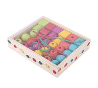 Sonew Educational Wooden Beads Threading and Stacking Toy for Toddlers & Babies - Safe, Engaging, and Interactive Fun