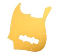 Sonew Electric Guitar Pickguard Front Pick Guard for Jazz Bass Scratch Plate Aluminum Alloy, Easy Installation and Unique Design (Orange Gold)