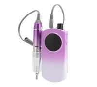 Sonew Electric Nail File Machine, Unique Gradient Design Rechargeable Portable 35000RPM Fast Nail Drill Kit with 6 Function Heads, for Home Salon and Professional Use (Gradient Violet)