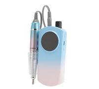 Sonew Electric Nail File Machine, Unique Gradient Design Rechargeable Portable 35000RPM Fast Nail Drill Kit with 6 Function Heads, for Home Salon and Professional Use (Gradual Blue)