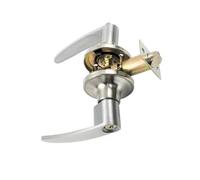 Sonew Elegant Silver Brass Stainless Steel Door Handle with Private Lock & 3 Keys for Left/Right-Handed Usage (Door Handle)