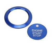 Sonew Engine Ignition Start Stop Button Cover Blue Replacement for 2016-2019