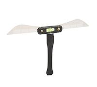 Sonew Eyebrow Shaper Stencil, Stainless Steel Semi Permanent Eyebrow Makeup Template Ruler with Lettering and Anti Slip Handle (Ⅳ (level balance ruler))