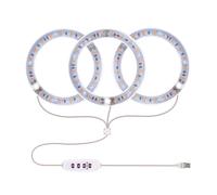 Sonew Grow Lights for Indoor Plants, 6.2W 301.7lm 80 LED 4000K, 8H/12H/16H Timer, 5 Dimmable Levels, for Succulents Mini Bonsai Small Plants (3 Heads)