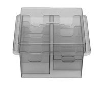 Sonew Guide Comb Storage Case, Haircutting Limit Comb Storage Box, Transparent Grey Plastic Hair Clipper Guide Combs Accessories Holder