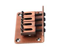 Sonew Guitar Fixed Bridge Electric Bass Hardtail Saddle Bridge Tool Metal for 4 String Ukulele GA909 Bronze, Lightweight and (GA909 Bronze)