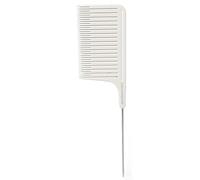 Sonew Hair Highlight Comb, Professional Rat Tail Comb for Hair Styling and Coloring, with Ergonomic Handle and Stainless Steel Teeth (White)