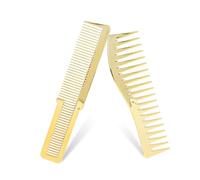 Sonew Hairdressing Comb Set, Hair Cutting Tool Comb Set Barber Shop Hairdressing Kit Wide Tooth Haircut Comb for All Hair Types (Gold)