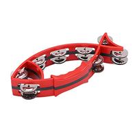 Sonew Hand Tambourine Bell Fish Shaped Double Row Musical Instrument for Red (Red)