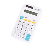 Sonew Handheld 8-Digit Calculator with LCD Display and Dual Power- for Office, School, and Home Use (White)