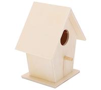 Sonew Hanging Bird House Wooden DIY Bird Feeder with Composite Board Material for Indoor and Garden Decorations - Single Layer No. 3 (Single floor No. 3)