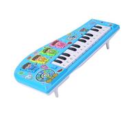 Sonew Kids Cartoon Multi-Functional Piano Keyboard Electronic Instrument for Beginners, Safe and Fun Learning Toy (Blue)